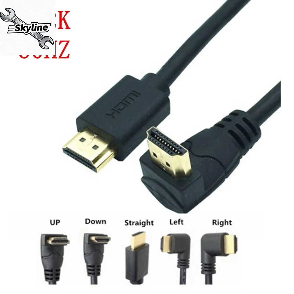 Up & Down & Lt & Right Angled 90 degree Male 2.0 A Male extension Cable  angle cab