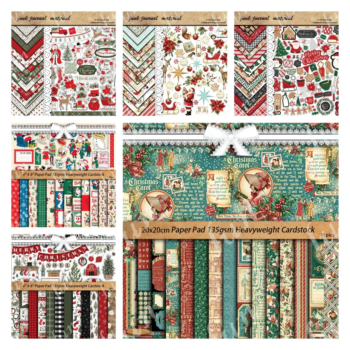 Natal Gingerbread Paper, Decoração Scrapbooking Original, DIY Handbook Colagem, Adesivos, Junk Journal