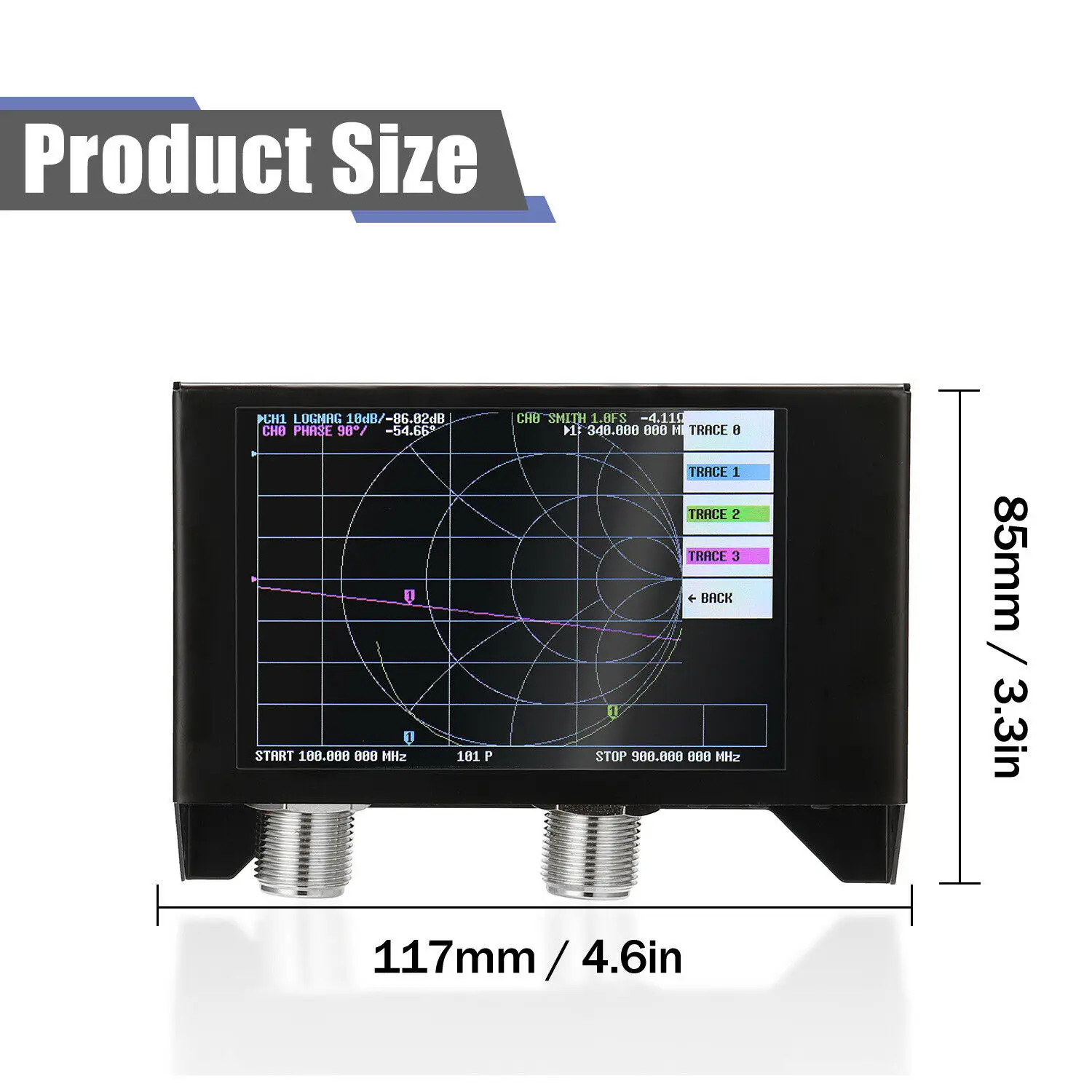 Imagem -03 - Nanovna v2 Analisador de Antena de Ondas Curtas hf Vhf Uhf com 4.0 Polegada Tft Lcd Toque Exibição Vetor Kit Analisador de Rede 3g Saa2n