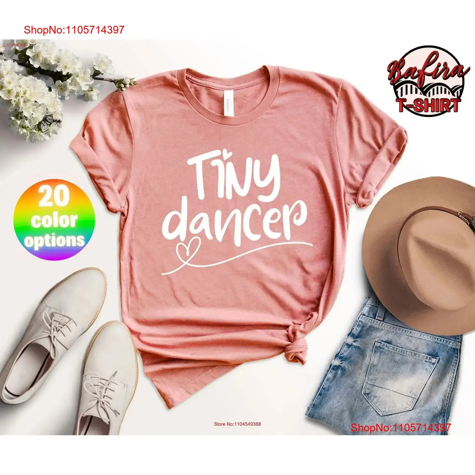 Tiny Dancer T Shirt For Little Dancers Girls Ballet Motivational Dance Cute Lover vintage Washed homme Breathable Casual
