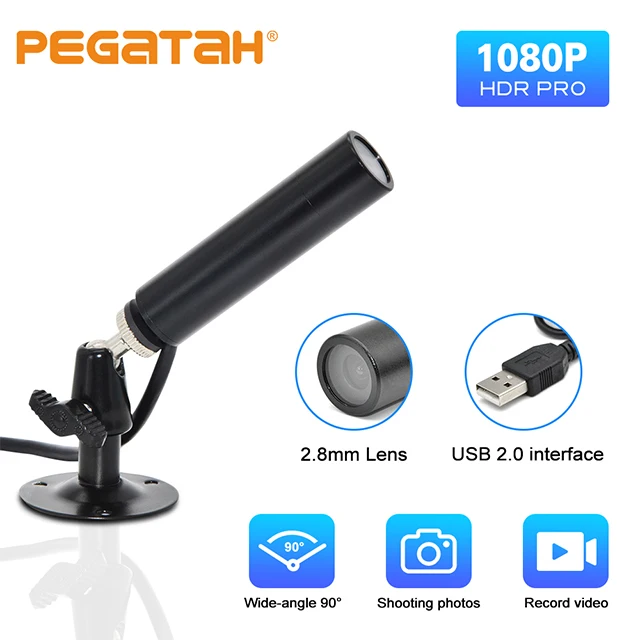 PEGATAH BT2MP Pinhole USB Camera 2.0 port 3.6mm IP Camera Bullet IP66 5MP 4MP 3MP for Laptop Windows Android