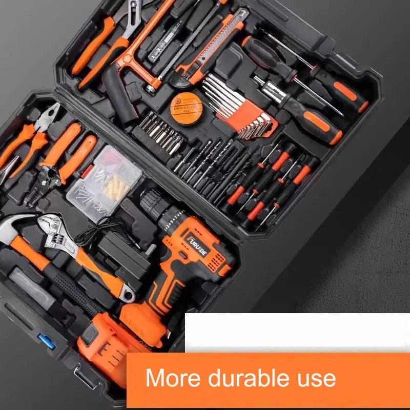 Professional Tools Set Professional Electrician Toolbox Household Repair Tool Kit Wrench Screwdriver Hammer Electric Hand Drill