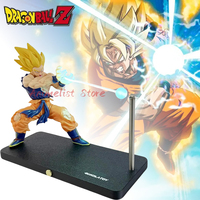Nikolatoy Dragon Ball Goku Anime Figure Night Light Goku Kamehameha Wave Magnetic Light Lamp Gk Collection Model Custom Toy