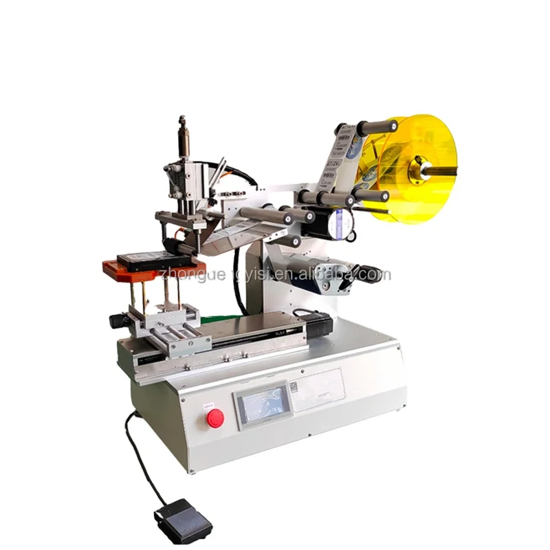 Desktop Small Semi Automatic Label Applicator for Perfume Box Wine Drink Round Flat Square Glass Bottle