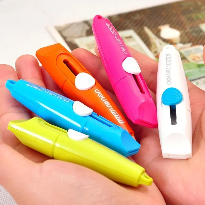 2Pcs Mini Box Cutter Set Portable Carton Opener Small Utility Knife For Packages Paper Letters Office Home Shipping Use