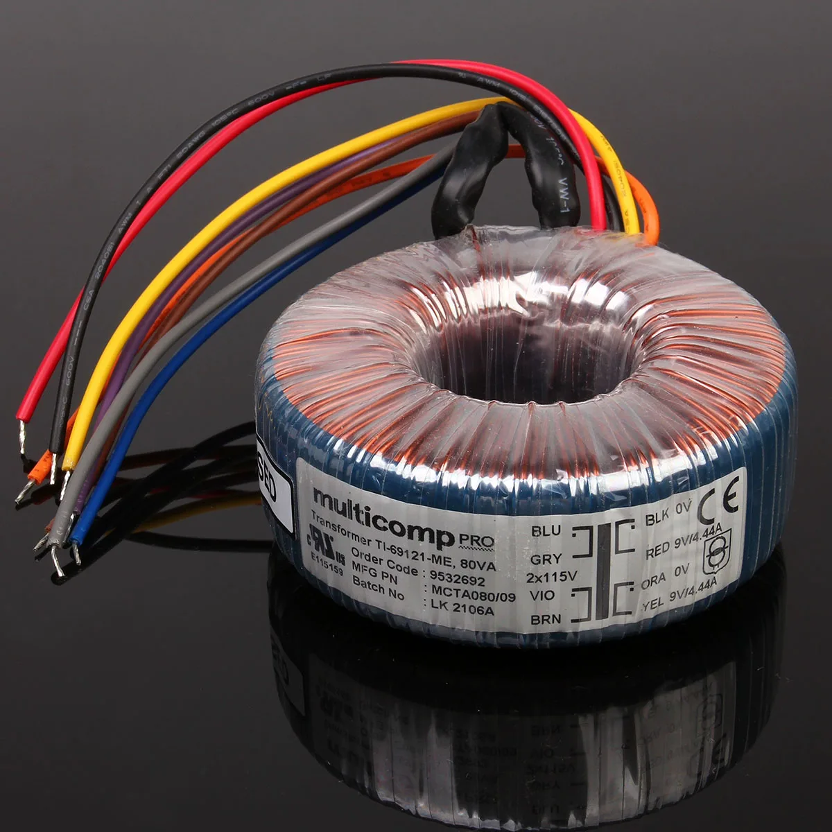 80VA Toroidal Power Amplifier Transformer O Type  Multicomp Pro Original For Audio Amplifier DAC 80W Double 9V 12V 15V 18V 25V