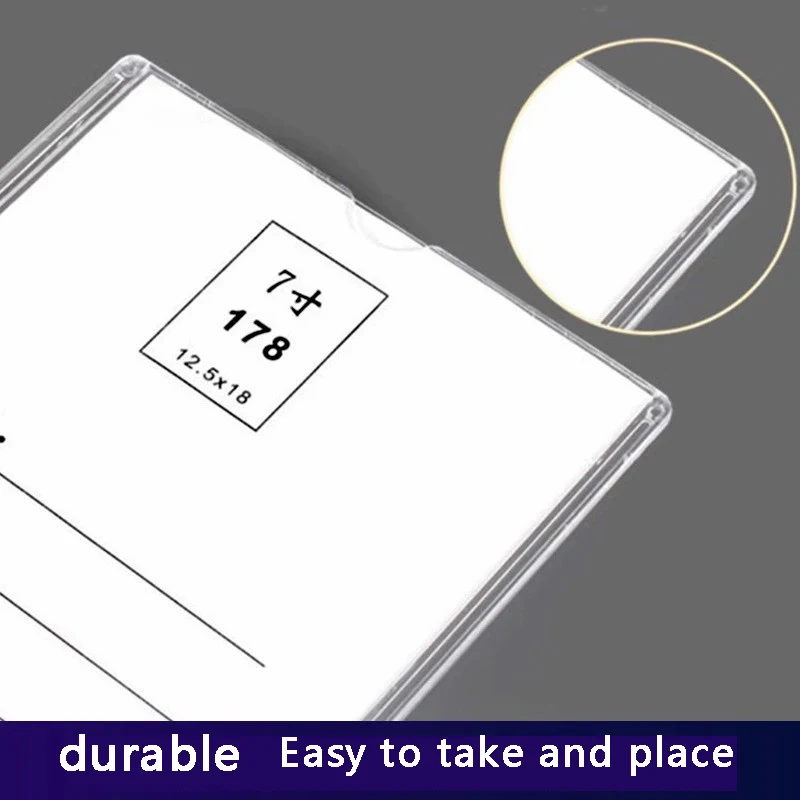 2pcs A4 A5 A6 Acrylic Card Slot Wall Mount Sign Holder Transparent Plastic For Office, Home, Store, Restaurant