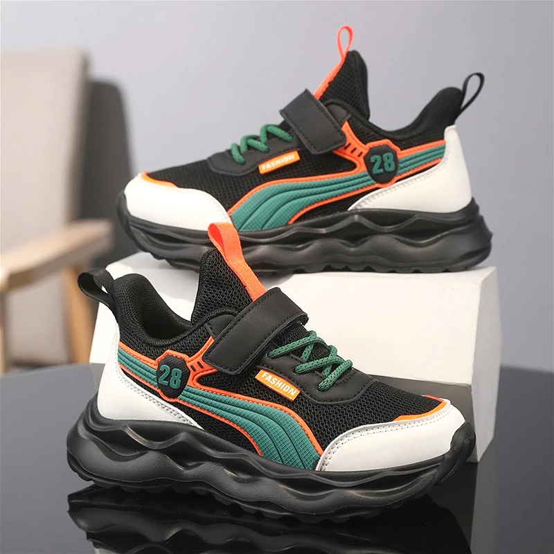 

New Childrens Boy Sneakers Mesh Soft Fashion Outdoor Non-slip School Kids Causal Shoes Running Basketball Luxury Boy Sport Shoes