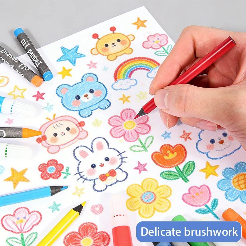 150 Piece Kids Painting Set, Art Supplies Kit with Coloring and Doodle Brushes, Learning Gift Box for Children