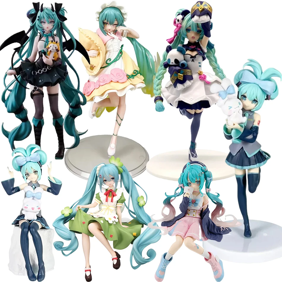 Figura de PVC Hecha a Mano de Hatsune Miku, Linda Chica Anime, Modelo de Decoración, Regalo de Cumpleaños