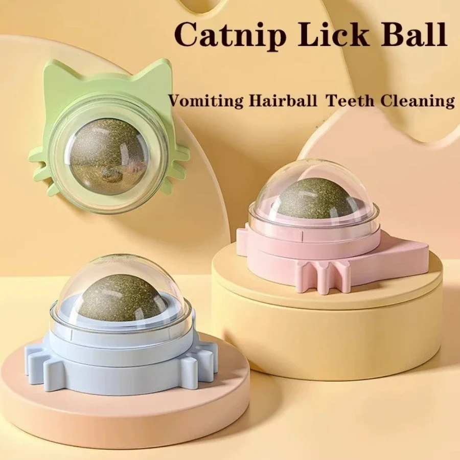 Cat Ear Mint Spinning Ball Cat Happy Interaction Cat Toy Gall Fruit Wood Polygonum Toy Ball