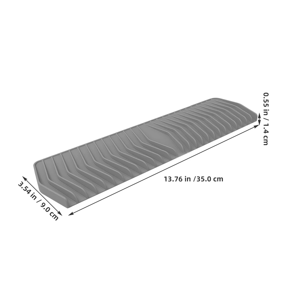 

2pcs 35CM Silicone Soap Box Slope Self Draining Holder Bathroom Kitchen Green Gray Multi Use Tray Sponge Earrings Storage Stand