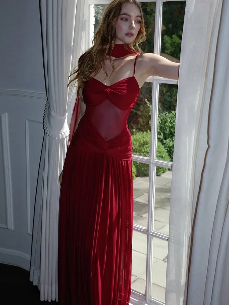 Nibber Geburtstag Party Kleid Frauen Geraffte Mesh Patchwork Sexy Durchsichtig Quadrat Kragen Ärmellose Club Elegante Trend Bodycon