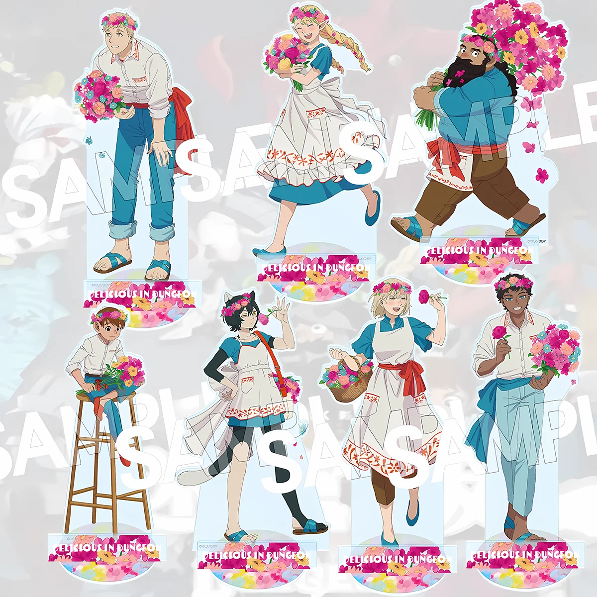 Anime Dungeon Meshi Floral 15cm Acrylic Stand Chilchuck Senshi Holiday Gift Independence Day Table Cabinet keychain Figure