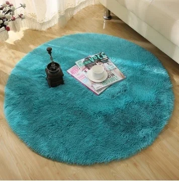 

Fashion Home Decor Large Fluffy Rugs Anti-Skid Shaggy Area Rug Room Living Room Bedroom Carpet Round Floor Mat, 12 Colors