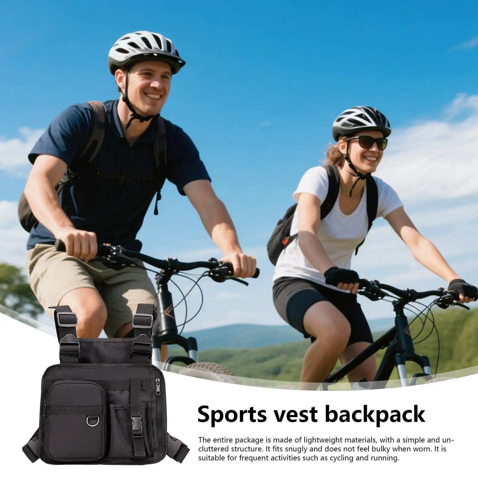 

Нагрудный рюкзак для бега, походная нагрудная сумка, спортивная сумка для организации и хранения, сумка для пеших прогулок, путешествий, мужчин и женщин, бегунов, прогулок