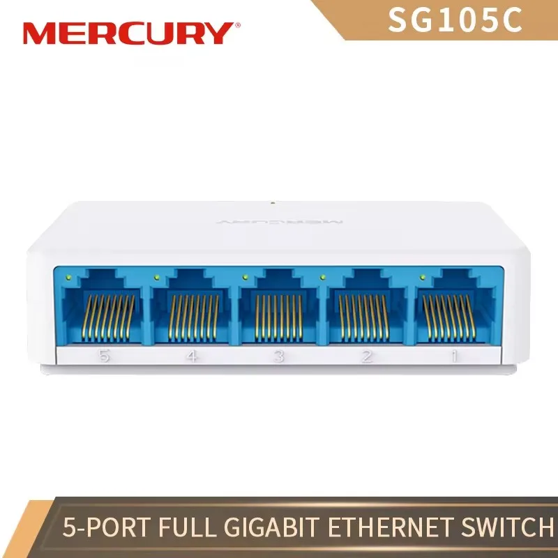 

Mercury SG105C 5 Ports High Speed Gigabit Mini Network Switch RJ45 1000Mbps Fast Ethernet Network Switcher Hub Splitter