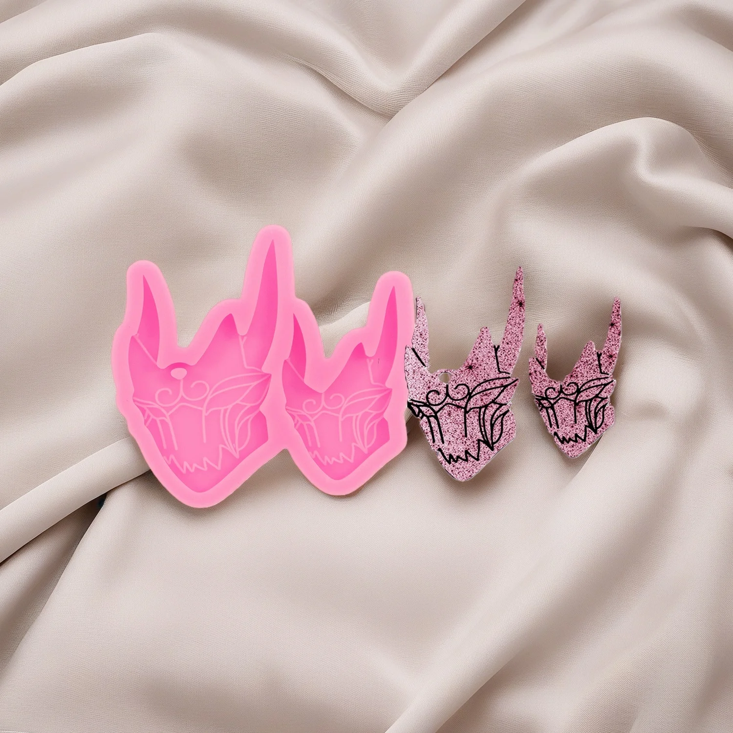 Epoxy Resin Silicone Unicorn Mold DIY Pendant Resin Mold Keychain Earring Epoxy Resin Jewelry Crafts Casting Dragon Mold