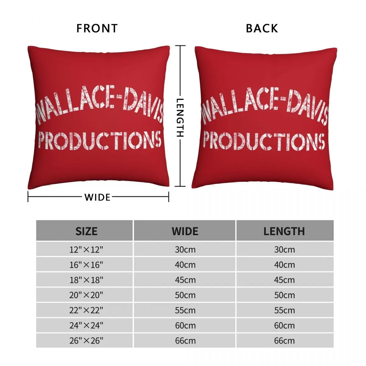 WALLACE DAVIS Productions Square Pillowcase Polyester Linen Velvet Creative Zip Decorative Sofa Seater Cushion Cover 18