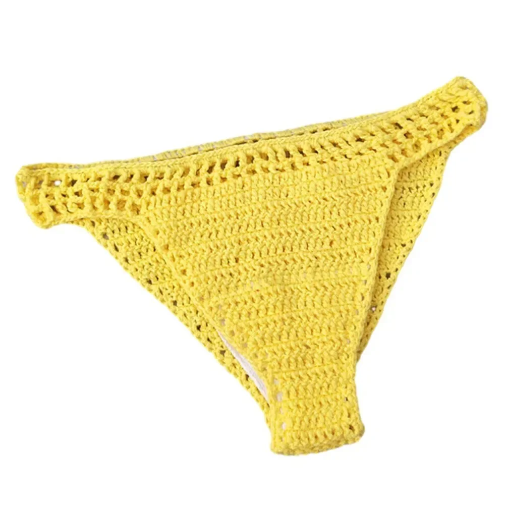 Sexy Crochet Bikini Cotton Hand Knitted Swimsuit Women Sexy Beach Wear Underwear