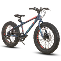 Hiland 20 Inch Kids' Bike Fat Tire Mountain Bike for Boys and Girls, Shimano 7-Speed, Dual-Disc Brake,Beach and Snow Bicycle
