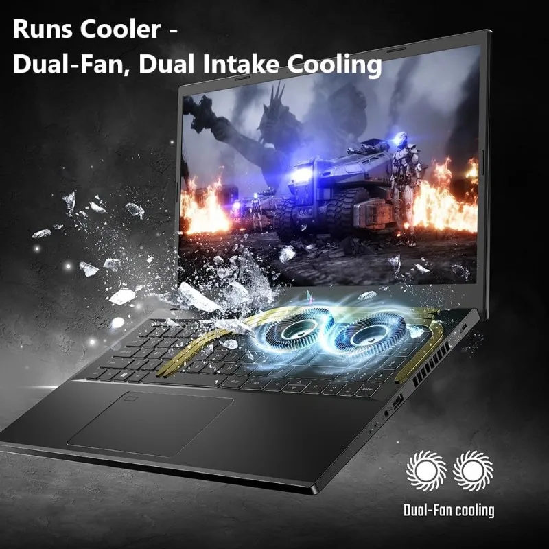 كمبيوتر محمول Nitro V للألعاب معالج Intel Core i5-13420H NVIDIA GeForce RTX 4050 وحدة معالجة الرسومات للكمبيوتر المحمول مقاس 15.6 بوصة FHD IPS 144 هرتز