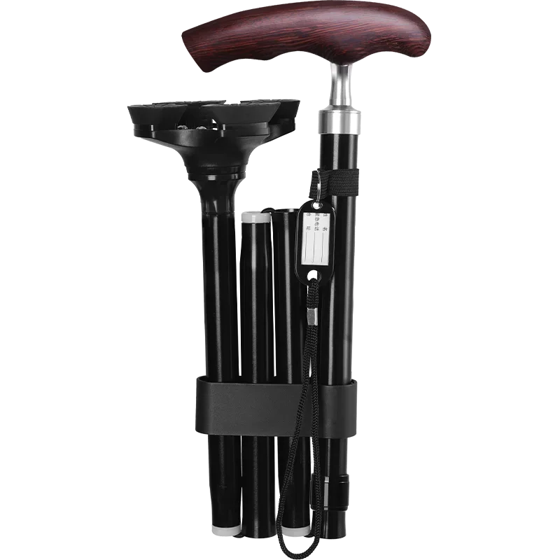 

Lightweight Foldable Walking Cane with Wooden Handle Adjustable Walking Canes for Seniors Walking Stick for Elderly Men & Women