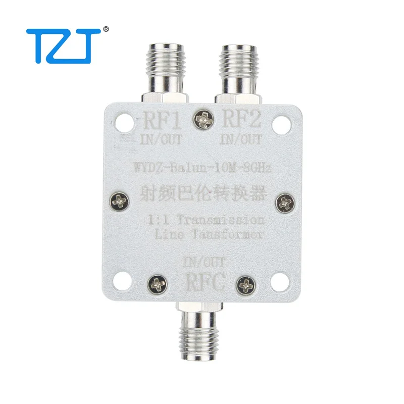 TZT WYDZ-Balun-10M-8GHz 1:1 Transmission Line Transformer RF Balun Transformer w/ SMA Female Connectors