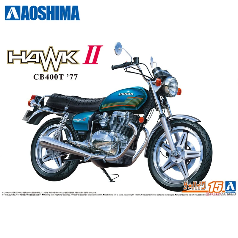 

Aoshima 06265, пластиковая собранная модель автомобиля, масштаб 1/12 для Honda CB400T HAWK-II, комплект модели мотоцикла