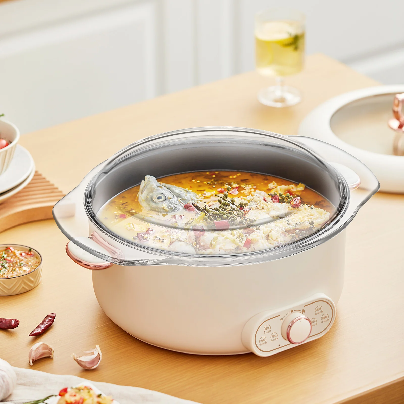 

1pc 17.8Cm Glass Microwave Cover Splatter Protector For Food Reusable Plate Cover Lightweight Microwave Accessories Bowl