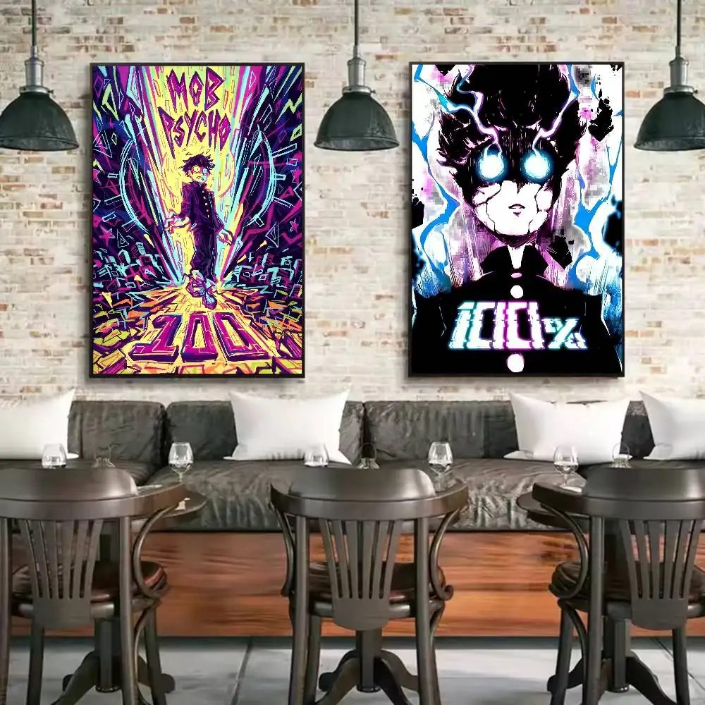ملصق أنيمي M-Mob Psycho 100 جدار لاصق مقاوم للماء لغرفة المعيشة المنزلية وغرفة النوم والديكور الجمالي