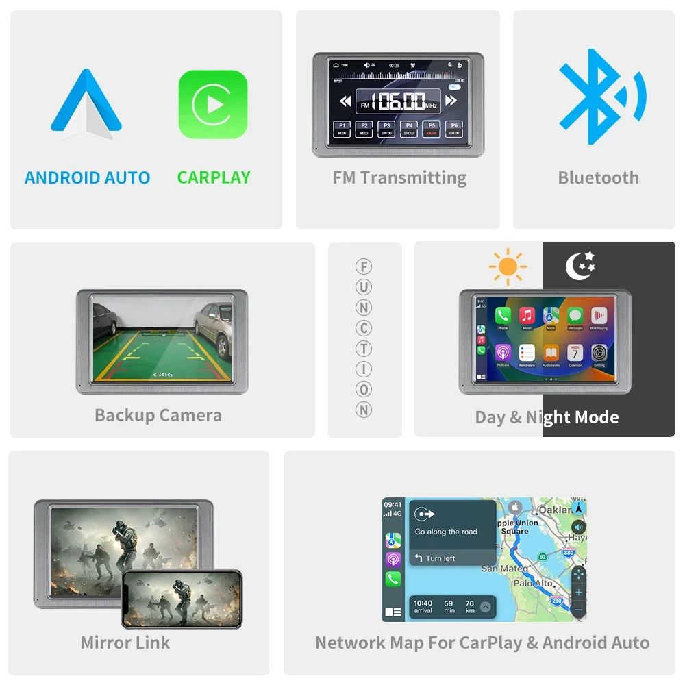 MJDOUD Carplay Android Auto 7\