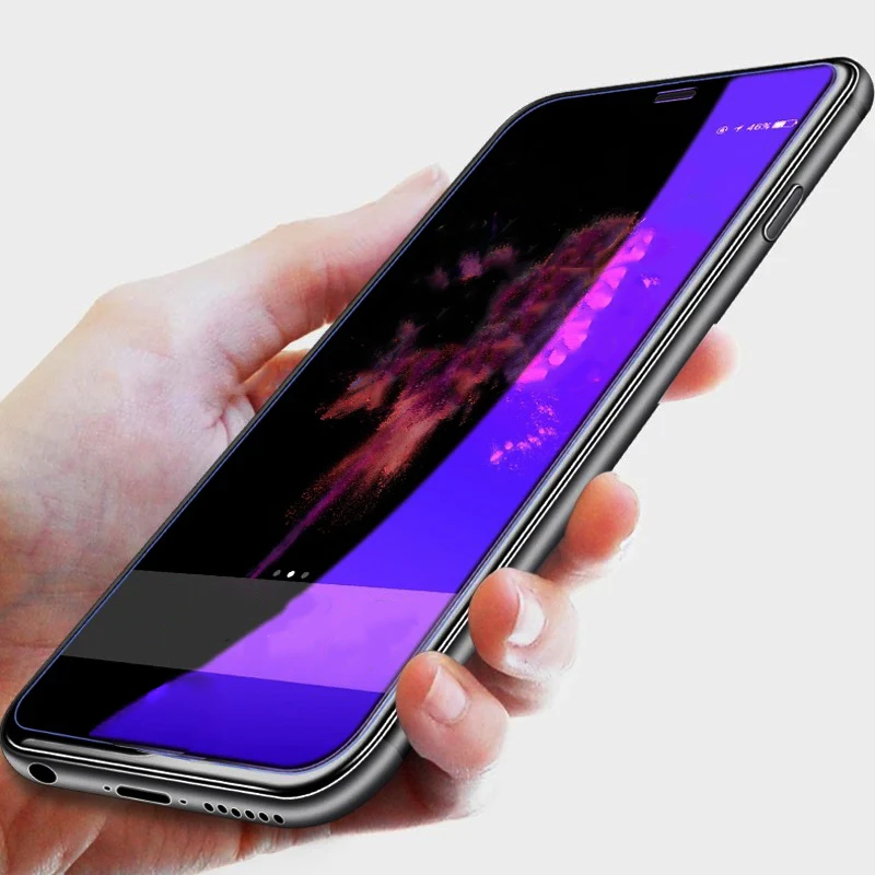 3 قطعة زجاج مقسى مضاد للأشعة الزرقاء لهاتف آيفون 17 Air 16E 16 15 14 13 12 11 16 Pro Max Mini Plus غطاء كامل زجاجي للشاشة #3