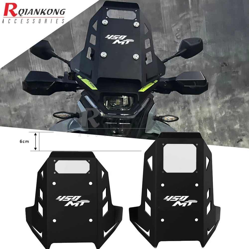 

Motorcycle Front Windshield For CFMOTO 450MT IBEX450 CF Moto 450 MT Ibex 450 2024 2025 2026 Airflow Wind Deflector Windscreen