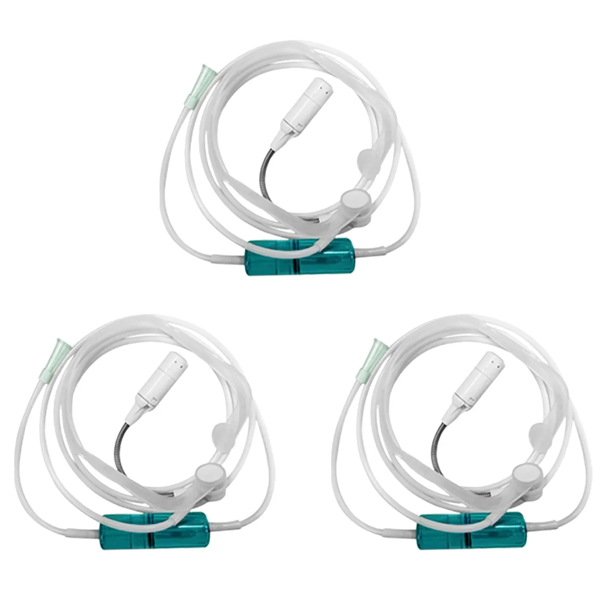 3X Headset Nasal Type Oxygen Cannula 2M Soft- Nasal Oxygen Cannula Standard Connector Inhaler Accessories