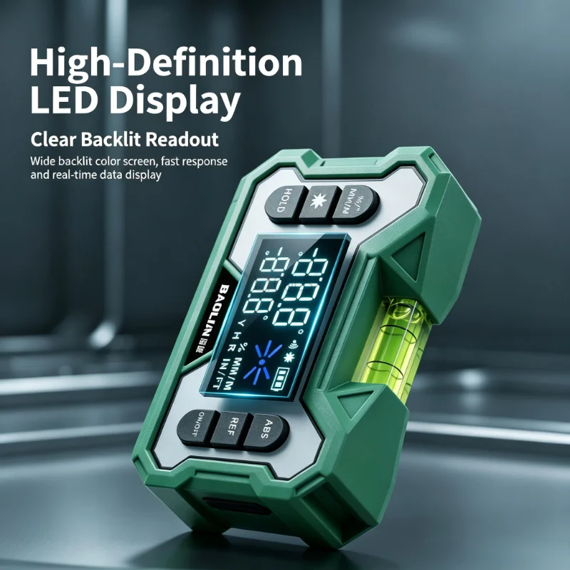 Laser Electronic Digital Display Inclinometer Strong Magnetic Absorption Angle Measurement Instrument Leveling Measurement Tools
