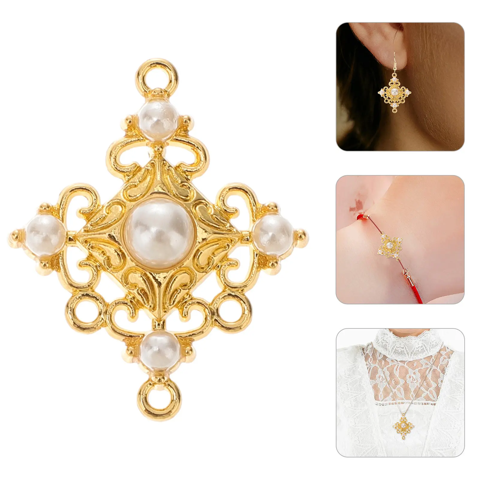 

10 шт. жемчужных подвесок-крестиков, креативные украшения для ювелирных изделий, DIY-аксессуары для ожерелий, серег, подвесок, многофункциональные принадлежности для изготовления украшений