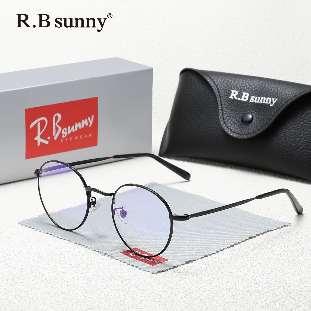 

RBsunny брендовые классические ретро очки с защитой от синего света 45, мужские/женские очки в круглой оправе, компьютерные очки для защиты глаз