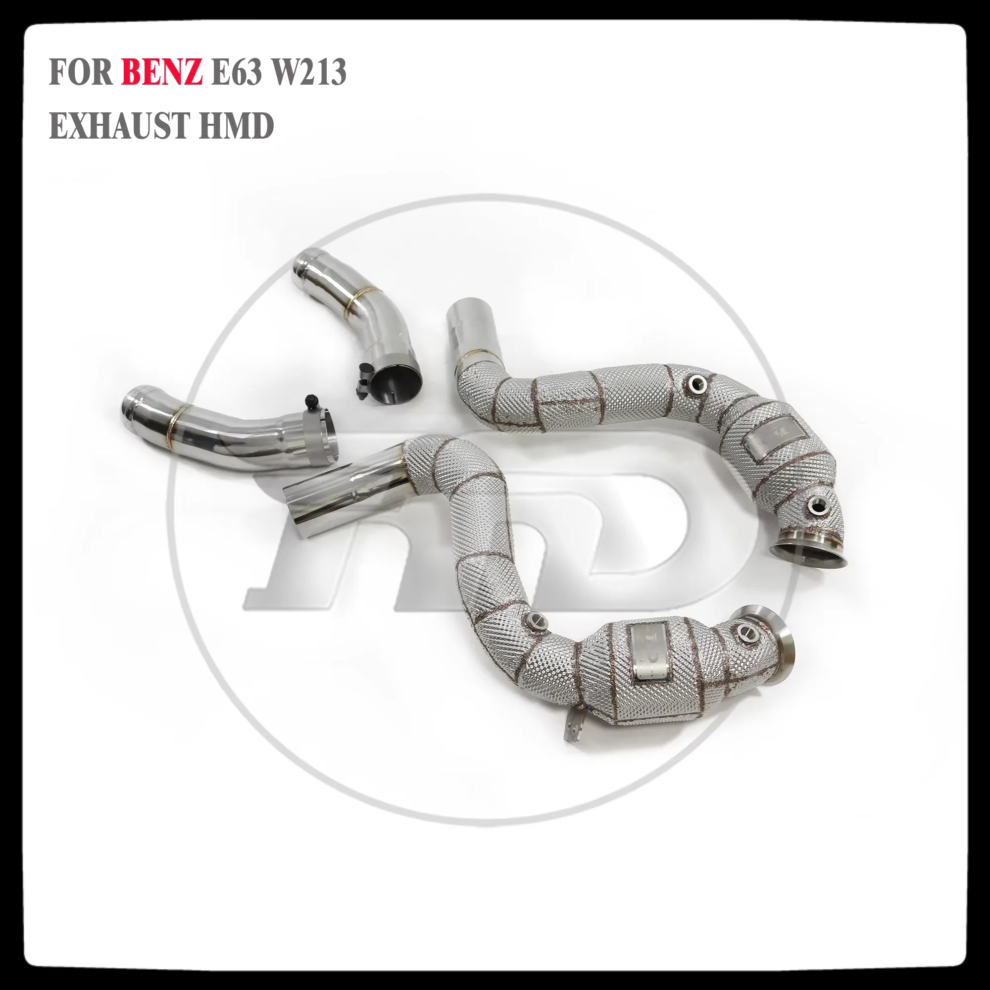 

HMD Exhaust System High Flow Performance Downpipe for Mercedes Benz AMG E63 W213 M177 Engine With Heat Shield