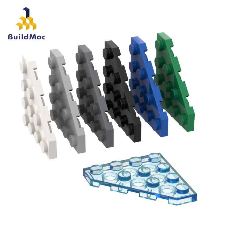 10pcs MOC Brick Parts 30503 Wedge Plate 4 x 4 Cut Corner Compatible Building Block Particle DIY Kid Brain Toy Birthday Gift