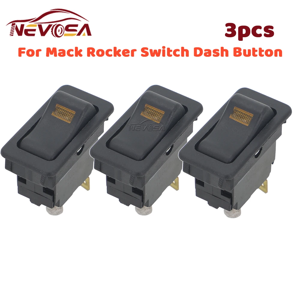 

Комплект из 3-х кнопок-переключателей 24В 1MR4285M12 для Mack Eaton 9939, с подсветкой, 3-контактные, для замены