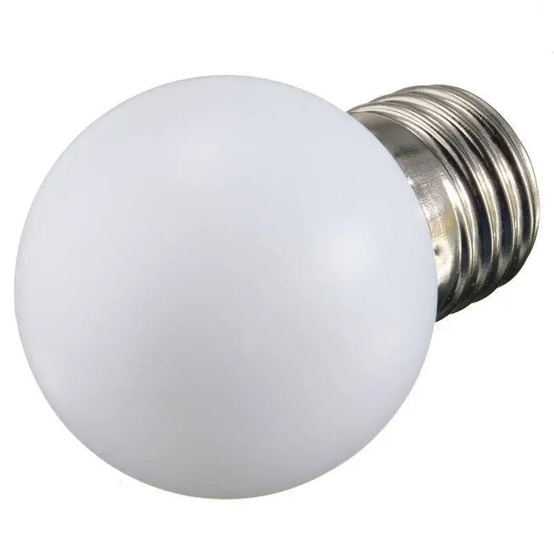 220V E27 1W Energy Saving LED Ball Light Bulb Globe Lamp Warm White