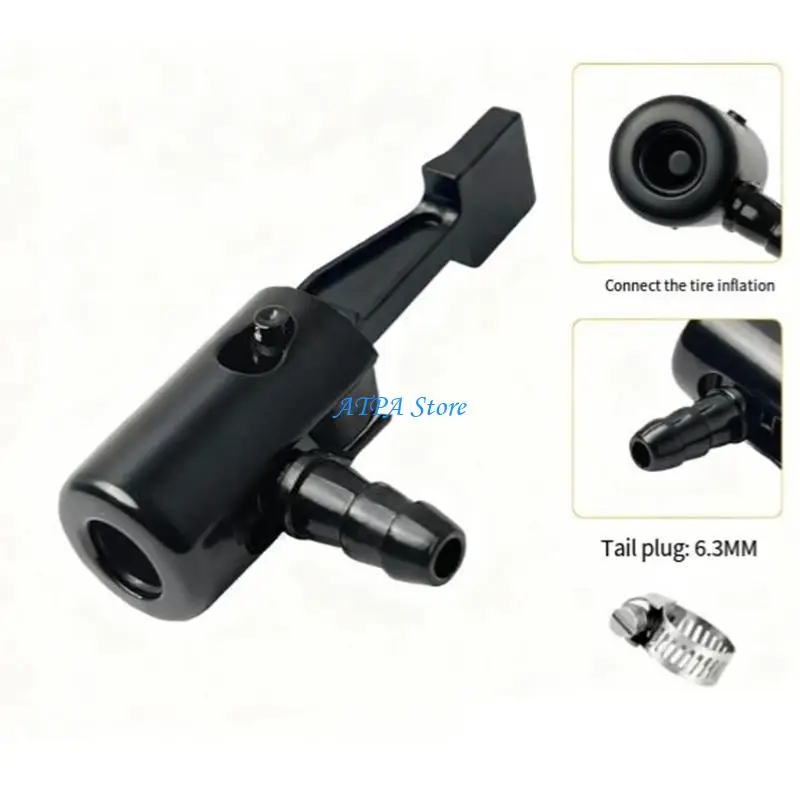 

U13C Air Pumps Connector Adapter with Easy Locking Mechanism Zinc Alloy Construction for Tire Inflation on Various Vehicles