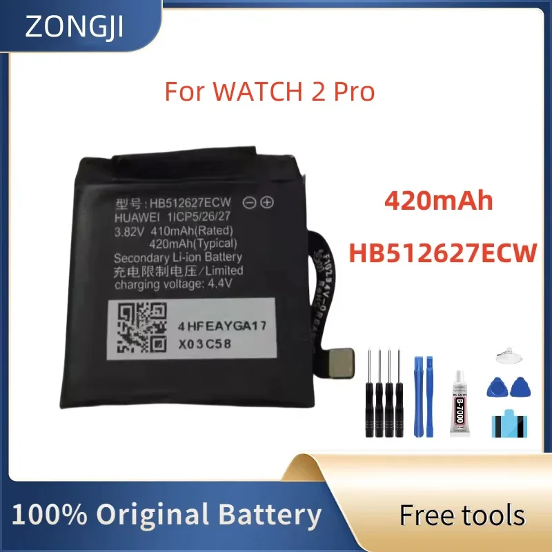 New Battery 420mAh HB512627ECW For WATCH 2 Pro 4G 2Pro EO-DLXXU Porsche Design WATCH GT FTN-B19 Batteries + Free Tools