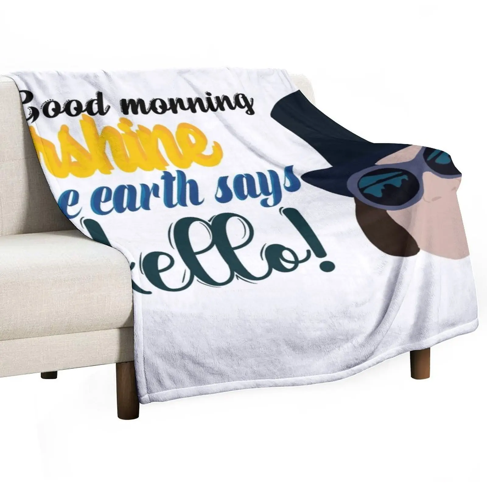 ¡La buena mañana starshine la tierra dice olá! Manta decorativa de diseño de lujo para sofá cama, mantas para sofá