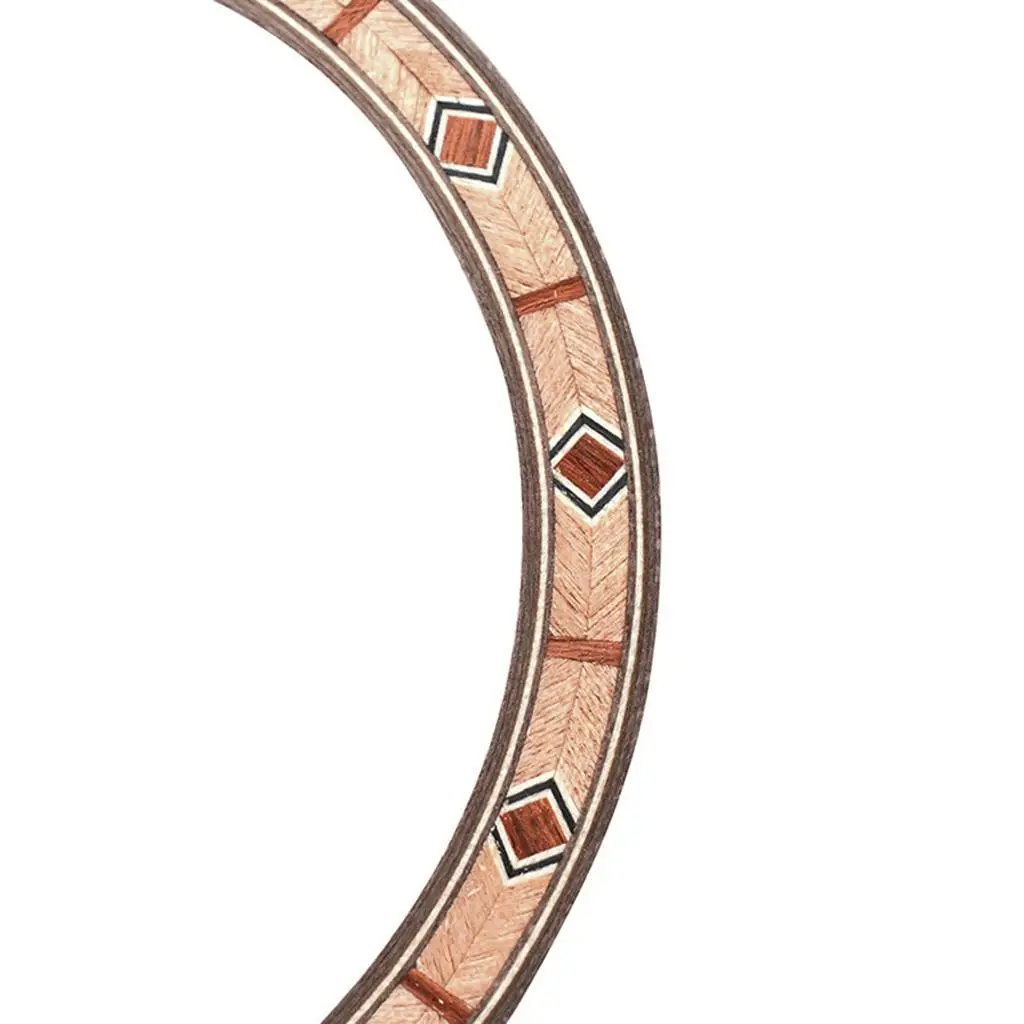Guitar Soundhole Decoration Basswood Inlay Sticker Acoustic Rosette for Acoustic Guitar Upgrade and Repair Work
