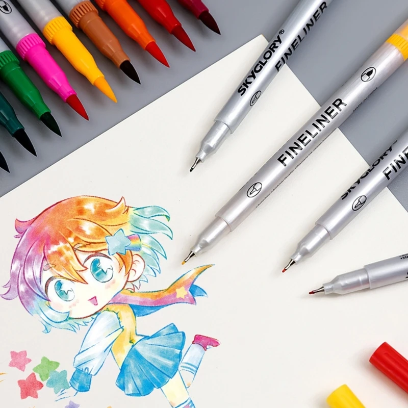 Creative Watercolor Brush Pens Needle Tip Painting Pen Multi-colors Combination Painting Markers for DIY Design Drawing