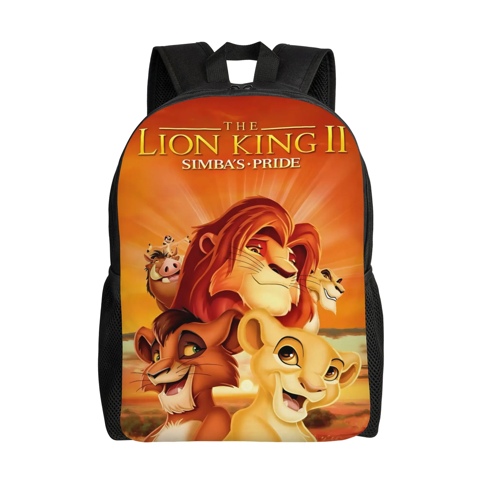 Mochila de animación de Disney, mochila con correa ajustable del Rey León para el trabajo y la oficina, mochila con cierre de cremallera, 1 ud.