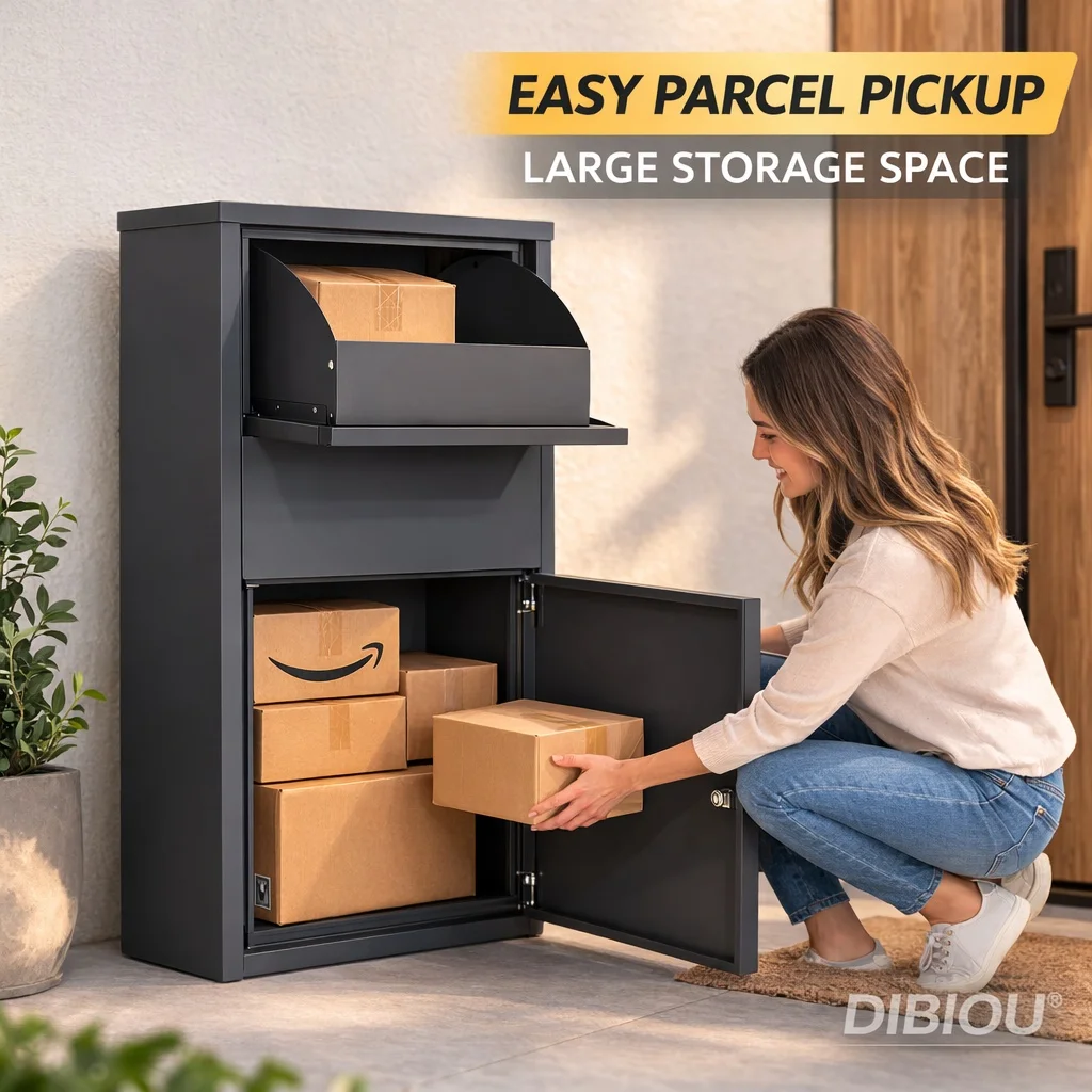 Large Parcel Delivery Box Lockable Steel Storage Cabinet For Home Use