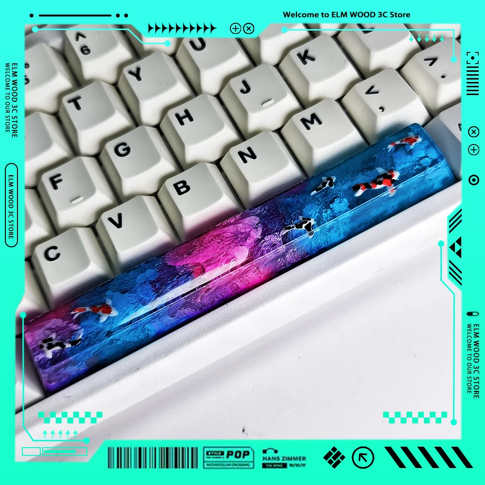 

SL Keycaps Center Keycaps Zen Pond Keycap Light Transmission Resin Keycaps For Mechanical Keyboard Pc Gamer Accessories Gifts